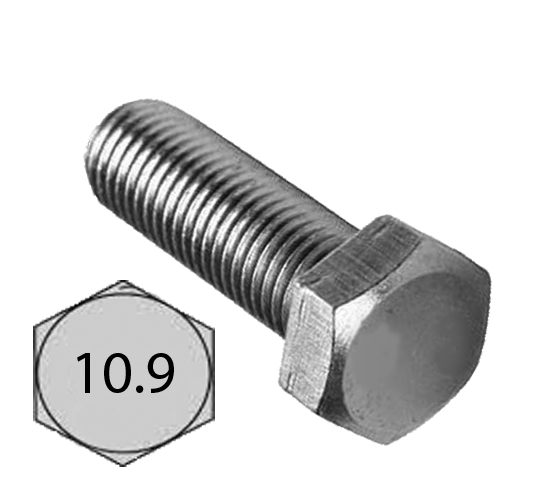 M20 - 2.50 X 60 METRIC 10.9 HEX CAP SCREW COARSE ZINC PLATED